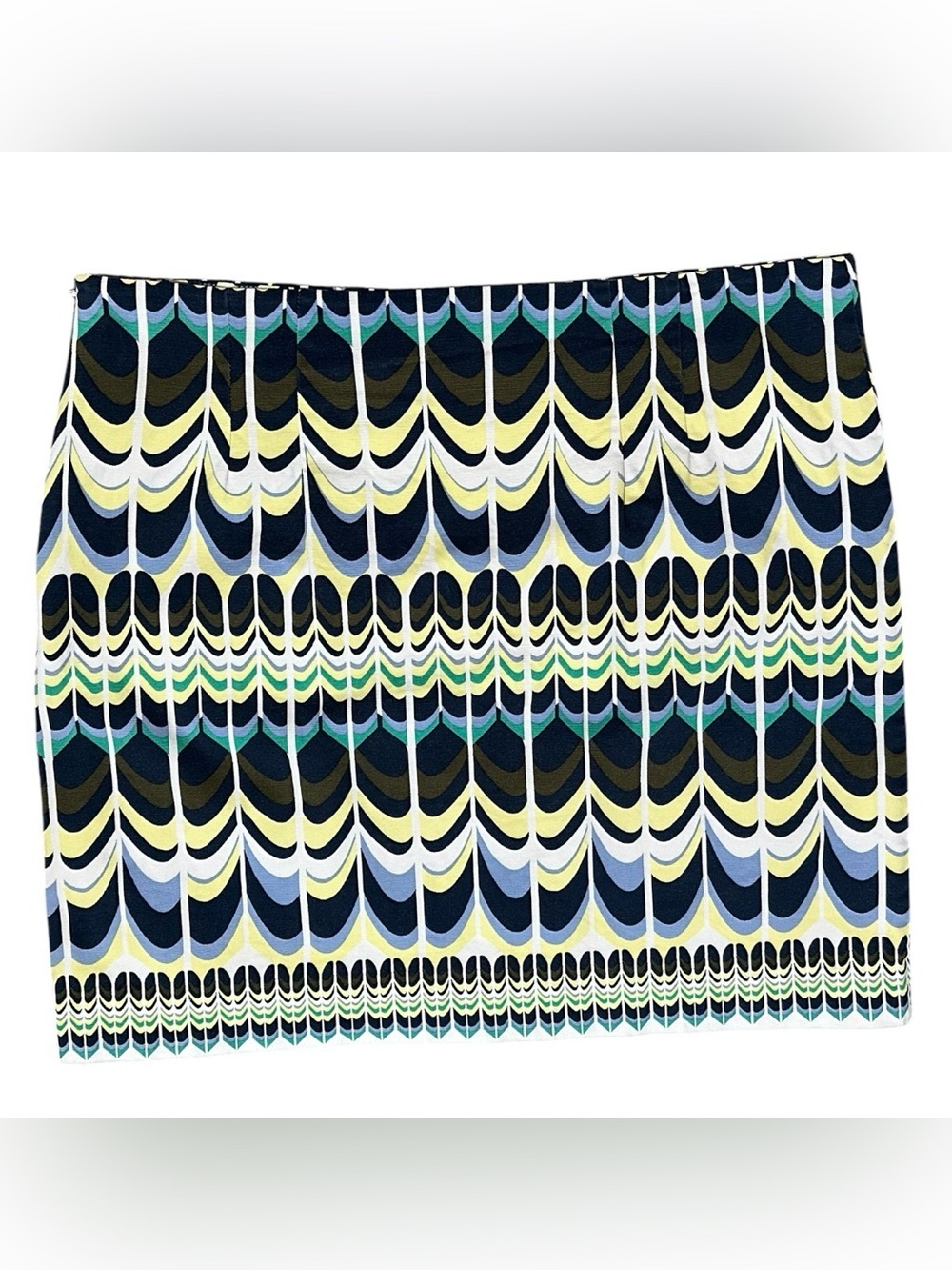 Talbots A-Line  Skirt in Navy, Yellow, and white size 14P